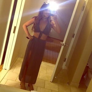 2 piece set top and skirt